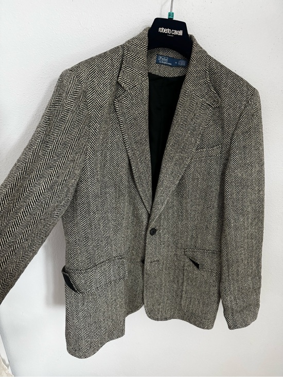 Jackets & Blazers - Polo by Ralph Lauren Men's Herringbone Wool Blazer - Black & White